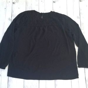 J.Jill Large Black Dress top with Button on back